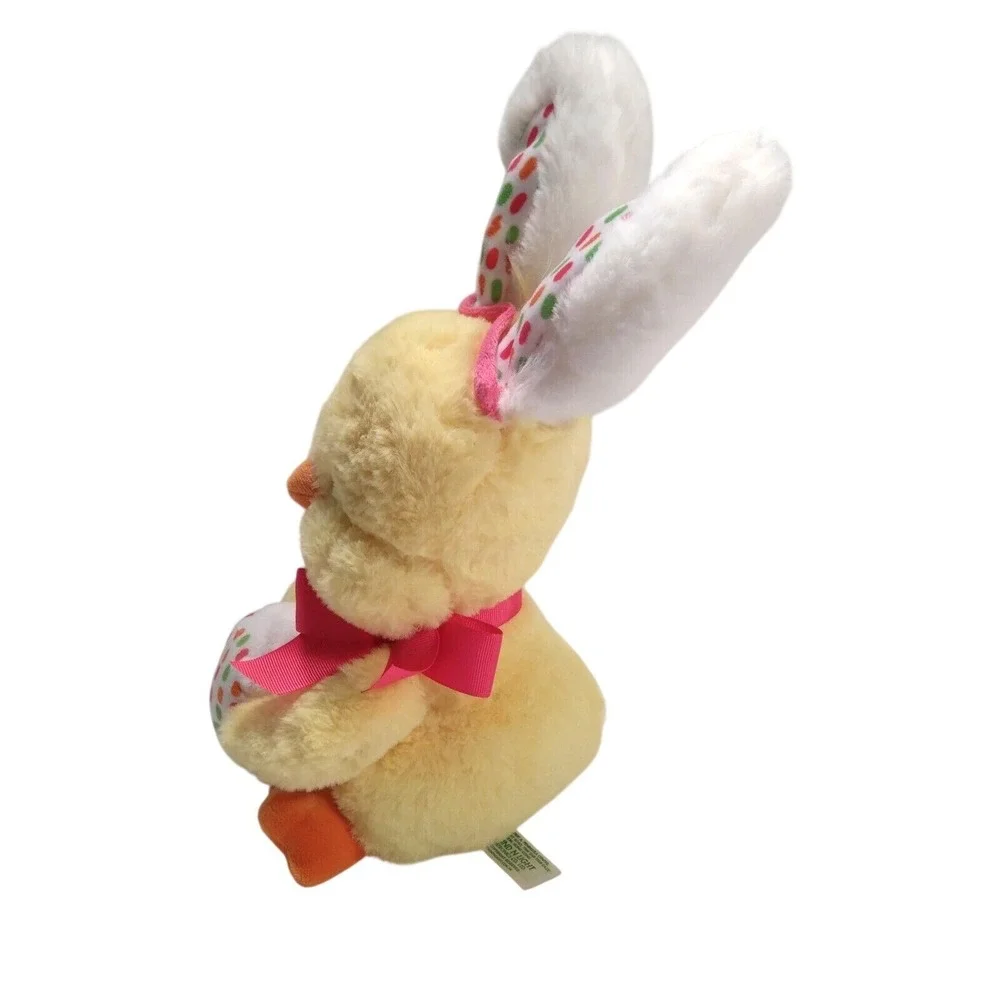 Sound‎ N Light Animatronics Easter Chick Plush Bunny Ears Polka Dot Egg 12 Inch